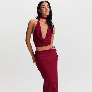 Sasha Therese Aubrey Top Cherry Red